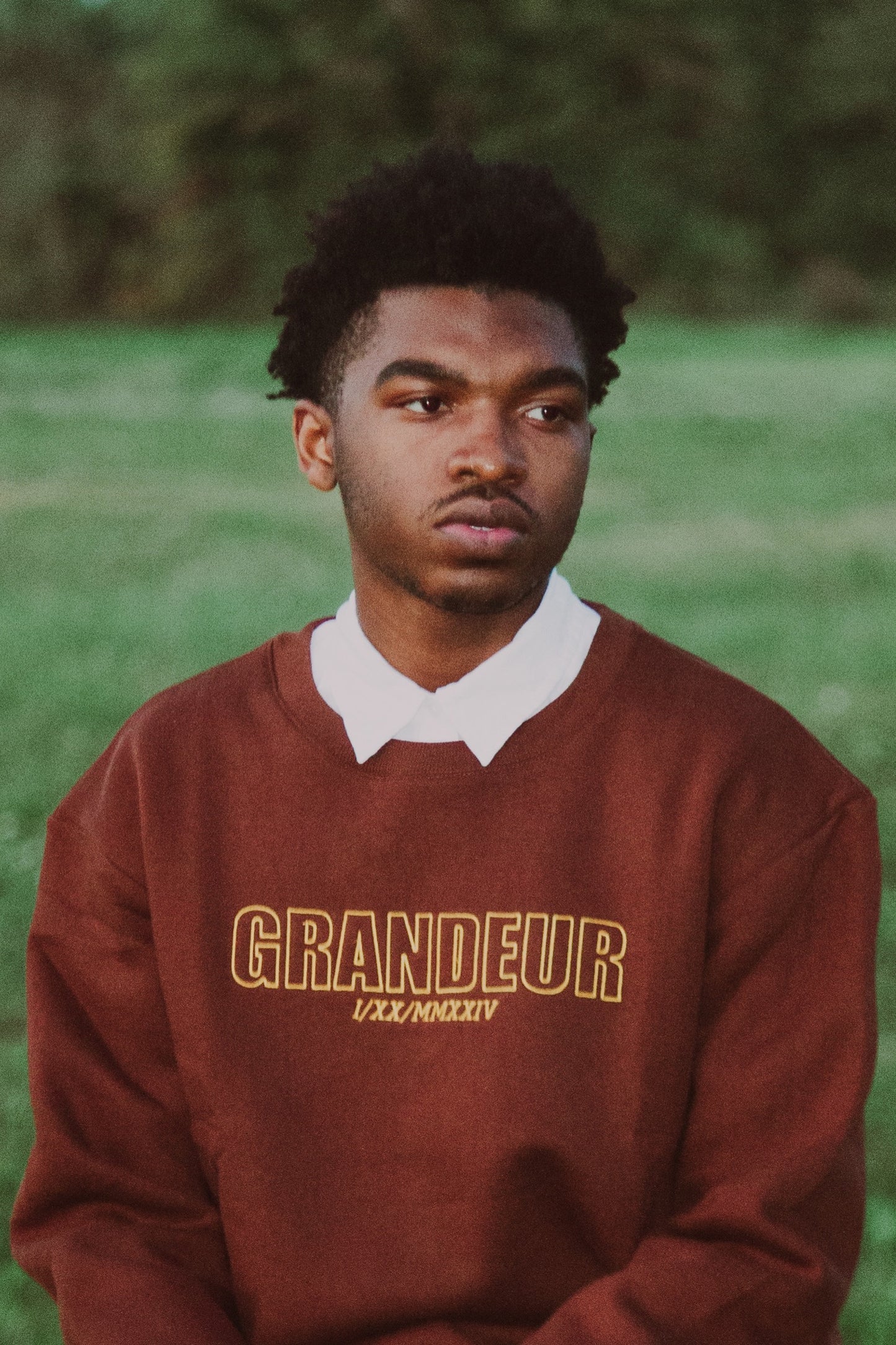 Maine County “Grandeur” Crewneck Sweater (Brown)