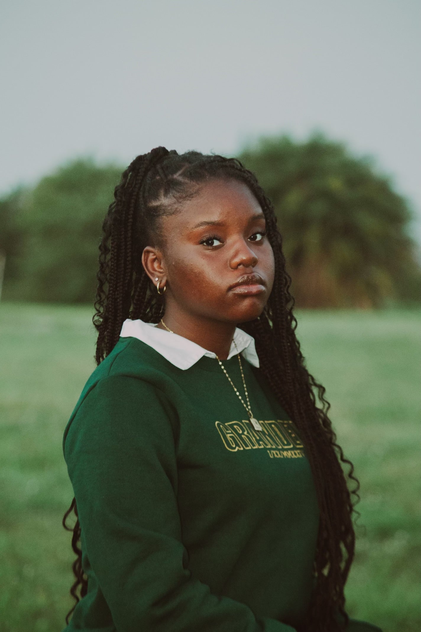 Maine County “Grandeur” Crewneck Sweater (Forest Green)